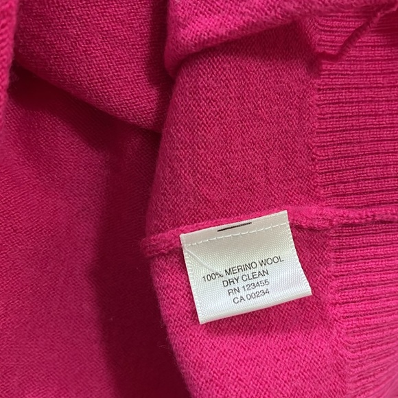 Pink Lord & Taylor Merino Wool Cardigan - Picture 5 of 5
